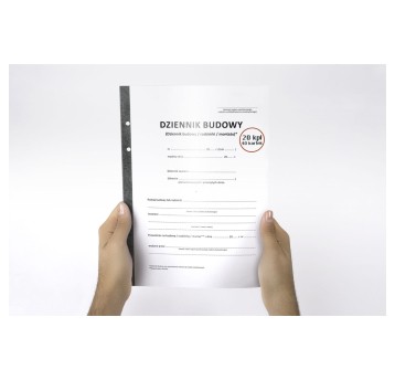 Druk - Dziennik budowy samokopiujący A4 O+1K DRUCZKI.EU kartonowa oprawa z oklejonym grzbietem [736]