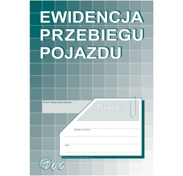 Druk - Ewidencja przebiegu pojazdu (dla celów podatku od towaru i usług) offset A5 MICHALCZYK I PROKOP pionowy dwustronny [V-60]