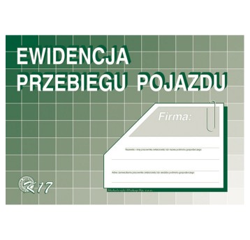 Druk - Ewidencja przebiegu pojazdu (do księga przychodów i rozchodów) offset A5 MICHALCZYK I PROKOP poziomy dwustronny [K17]