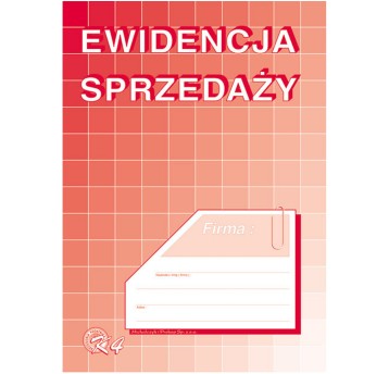 Druk - Ewidencja sprzedaży ( dla podatnikó prowadzących podatkową księgę przychodów i rozchodów) offset A5 MICHALCZYK I PROKOP pionowy dwustronny [K4]