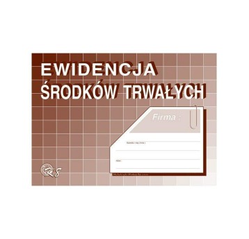 Druk - Ewidencja środków trwałych (dla podatników prowadzących podatkową księgę przychodów i rozchodów) offset A5 MICHALCZYK I PROKOP poziomy dwustronny [K8]