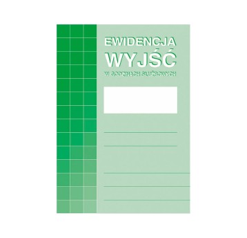 Druk - Ewidencja wyjść w godzinach służbowych offset A4 MICHALCZYK I PROKOP pionowy dwustronny [574-1]