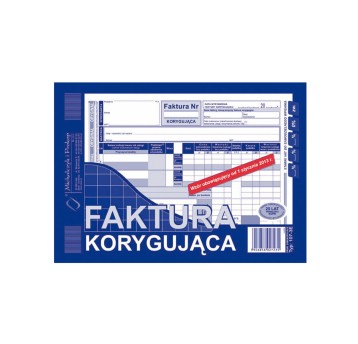 Druk - Faktura korygująca samokopiujący A5 O+1K MICHALCZYK I PROKOP poziomy jednostronny [107-3E]