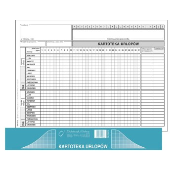 Druk - Kartoteka urlopów karton offsetowy A5 MICHALCZYK I PROKOP poziomy dwustronny [525-3]