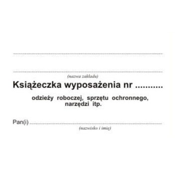 Druk - Książeczka wyposażenia offset A7 UNIDRUX pionowy dwustronny oprawa zeszytowa