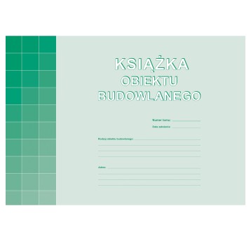 Druk - Książka obiektu budowlanego offset A4 MICHALCZYK I PROKOP poziomy dwustronny [604-1N]