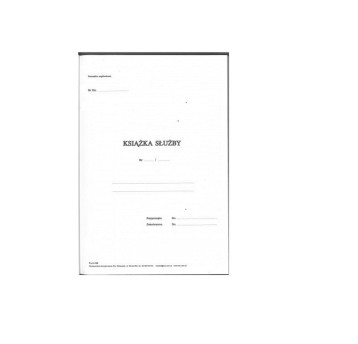 Druk - Książka Służby offset A4 UNIDRUX pionowy dwustronny twarda oprawa