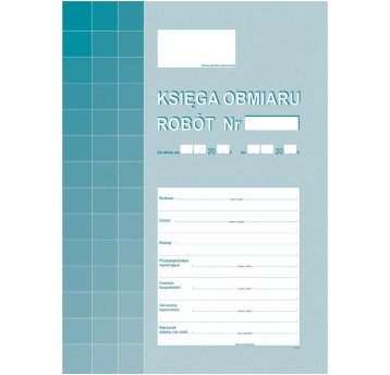 Druk - Księga obmiaru robót offset A4 O+1K MICHALCZYK I PROKOP pionowy jednostronny [605-1]