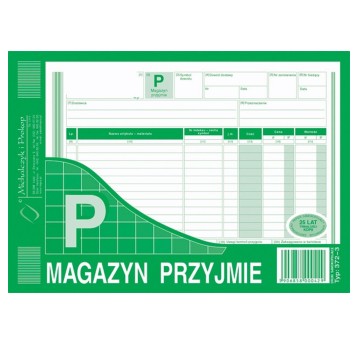 Druk - Magazyn przyjmie P samokopiujący A5 wielokopia MICHALCZYK I PROKOP poziomy jednostronny [372-3]