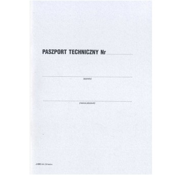 Druk - Paszport techniczny offset A5 WYDAWNICTWA AKCYDENSOWE pionowy dwustronny [J-666]