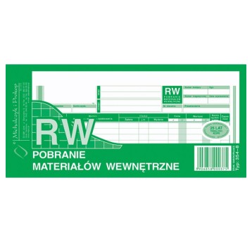 Druk - Pobranie materiałów wewnętrzne RW samokopiujący 1/3A4 wielokopia MICHALCZYK I PROKOP poziomy jednostronny [354-8]