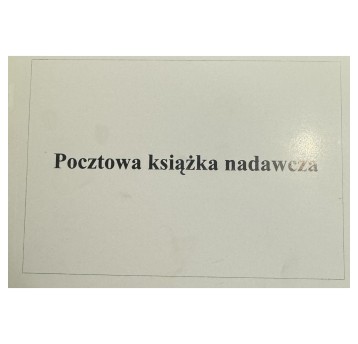 Druk - Pocztowa książka nadawcza samokopiujący A5 wielokopia poziomy dwustronny 50 kartek
