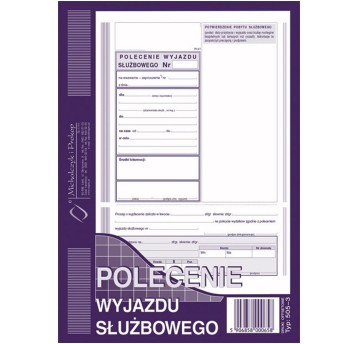 Druk - Polecenie wyjazdu służbowego (delegacja) offset A5 MICHALCZYK I PROKOP pionowy dwustronny [505-3]