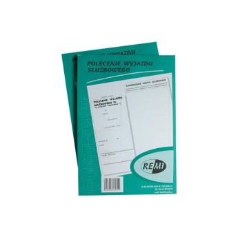 Druk - Polecenie wyjazdu służbowego (delegacja) offset A5 REMI pionowy dwustronny