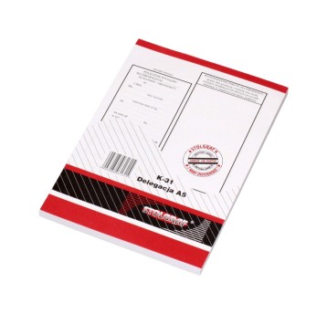 Druk - Polecenie wyjazdu służbowego (delegacja) offset A5 STOLGRAF pionowy dwustronny [K-31]