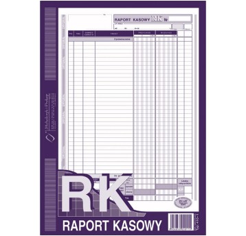 Druk - Raport kasowy RK samokopiujący A4 O+1K MICHALCZYK I PROKOP pionowy jednostronny [410-1]
