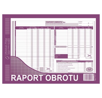 Druk - Raport obrotu samokopiujący A4 wielokopia MICHALCZYK I PROKOP poziomy jednostronny [413-1]