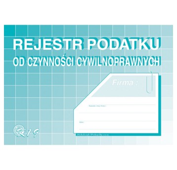 Druk - Rejestr podatku od czynności cywilnoprawnych offset A5 MICHALCZYK I PROKOP poziomy dwustronny [K19]