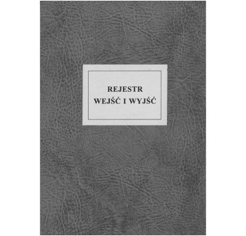 Druk - Rejestr wejść i wyjść offset A4 TYPOGRAF pionowy dwustronny oprawa introligatorska [02278]