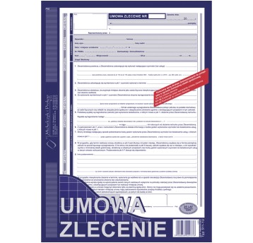 Druk - Umowa zlecenie samokopiujący A4 O+1K MICHALCZYK I PROKOP pionowy jednostronny [511-1U]