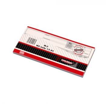 Druk - Wydanie materiałów na zewnątrz WZ samokopiujący 1/3A4 wielokopia STOLGRAF poziomy jednostronny niebieski nadruk [M-3]