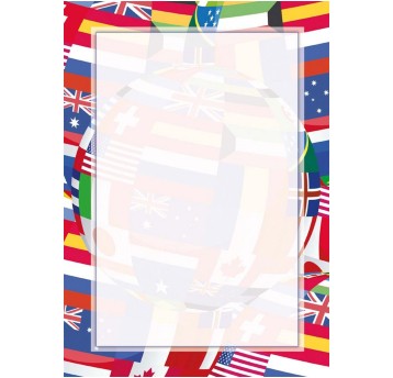 Dyplom ozdobny A4 170g Flagi 25 szt. GALERIA PAPIERU [213217]