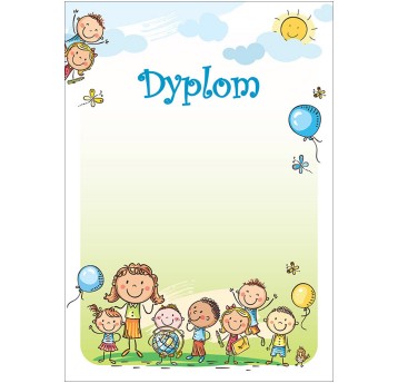 Dyplom ozdobny A4 170g Przedszkolaki 25 szt. GALERIA PAPIERU [215117]