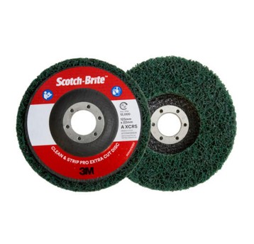Dysk czyszczący 3M SCOTCH-BRITE XC-RD gwint 125mm x 22mm włóknina SXCRS kol. zielony Pro Extra Cut [7100192337]