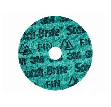 Dysk ścierny 3M SCOTCH-BRITE PN-DH rzep/nakrętka 125mm x 22mm włóknina FIN kol. zielony