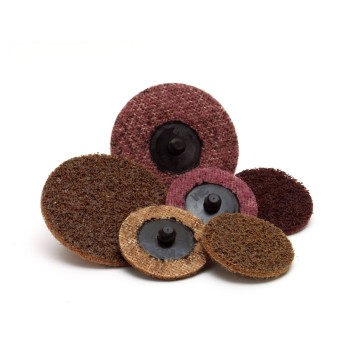 Dysk ścierny 3M SCOTCH-BRITE Roloc 361F gwint 76mm nasyp A100 kol. brązowy