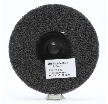 Dysk ścierny 3M SCOTCH-BRITE Roloc XL-DR gwint 76mm włóknina 2SFIN kol. szary