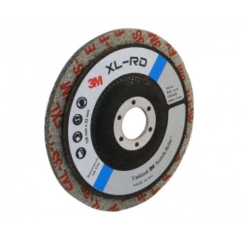Dysk ścierny 3M SCOTCH-BRITE XL-RD nakrętka 125mm x 6mm x 22mm włóknina 3SFIN kol. szary sprasowany
