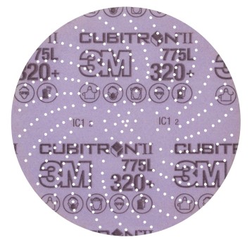 Dysk ścierny 3M XTRACT + CUBITRON II Hookit 775L rzep wielootworowy 152mm nasyp P320 kol. fioletowy Clean Sanding [47082]