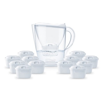 Dzbanek filtrujący wodę AQUALOGIS Harmony 2,6L kol. biały w zestawie 12 x filtr Pure+ [Harmony2.6W]