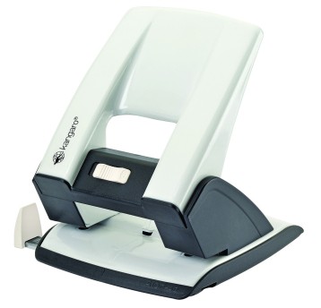 Dziurkacz uniwersalny metal KANGARO AION 40 kol. biały metaliczny 40 kartek 2 dziurki [KAA40-14]