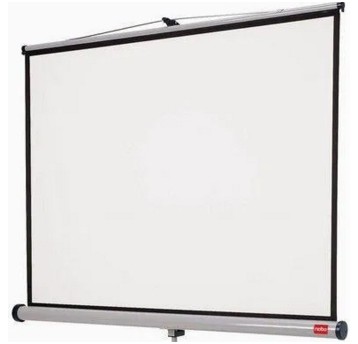 Ekran mobilny manualny płótno kol. biały 150 x 150cm (1:1) NOBO Tripod Mobile Screen White ***wymaga trójnogu*** [33938477]