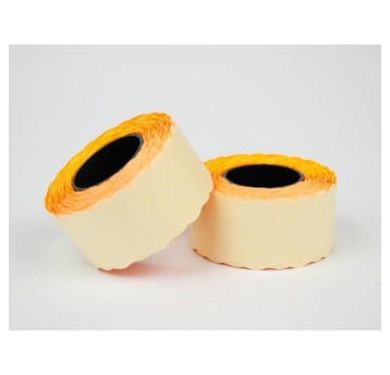 Etykiety cenowe w rolce papierowe EMERSON 26 x 12mm kol. pomarańczowy 800 szt. jednorzędowe zaokrąglone [etrchmtc026x012jrwp]