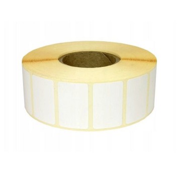 Etykiety do drukarek termotransferowych 15 x 55mm kol. biały 3000 szt. gilza 40mm