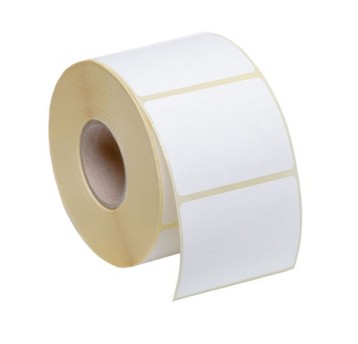 Etykiety do drukarek termotransferowych papierowe półbłyszczące 50 x 30mm kol. biały 1000 szt. gilza 40mm