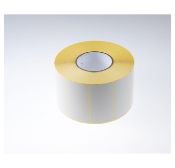 Etykiety do drukarek termotransferowych wysyłkowe papierowe półbłyszczące ETICOD 35,5 x 25,5mm kol. biały 5500 szt. kody kreskowe [A-001]