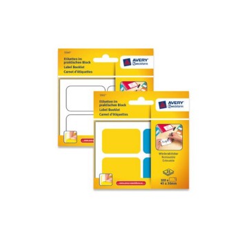 Etykiety do organizowania i archiwizowania do opisu ręcznego w bloczku trwałe AVERY ZWECKFORM 45 x 30mm mix kolorów 2500 szt. [5053]