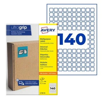 Etykiety do oznaczania trwałe papierowe AVERY ZWECKFORM 15 x 15mm kol. biały 1400 szt. do oznaczeń PPWR [L7130-10]