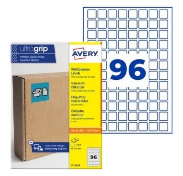Etykiety do oznaczania trwałe papierowe AVERY ZWECKFORM 20 x 20mm kol. biały 960 szt. do oznaczeń PPWR [L7131-10]