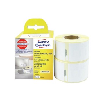 Etykiety do termodruku adresowe w rolce typu Dymo papierowe AVERY ZWECKFORM 28 x 89mm kol. biały 260 szt. 99010 [AS0722370]