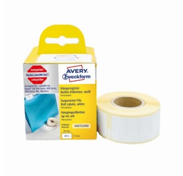 Etykiety do termodruku do oznaczania w rolce typu Dymo papierowe AVERY ZWECKFORM 12 x 50mm kol. biały 220 szt. [AS0722460]
