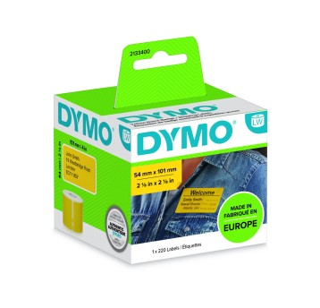 Etykiety do termodruku uniwersalne w rolce papierowe DYMO 54 x 101mm kol. żółty 220 szt. [2133400]