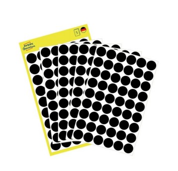Etykiety kółka do zaznaczania papierowe AVERY ZWECKFORM Ø12mm kol. czarny 270 szt. [3140]