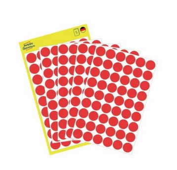Etykiety kółka do zaznaczania papierowe AVERY ZWECKFORM Ø12mm kol. czerwony 270 szt. [3141]