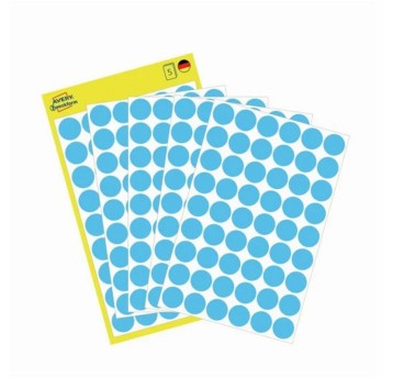 Etykiety kółka do zaznaczania papierowe AVERY ZWECKFORM Ø12mm kol. niebieski 270 szt. [3142]