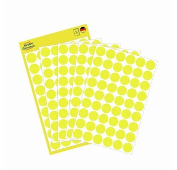 Etykiety kółka do zaznaczania papierowe AVERY ZWECKFORM Ø12mm kol. żółty 270 szt. [3144]
